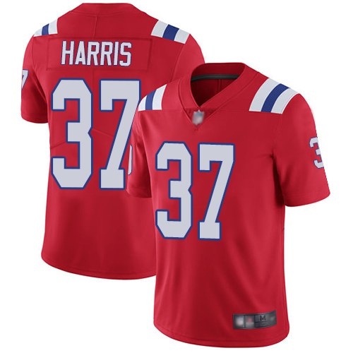 New England Patriots Football #37 Vapor Limited Red Men Damien Harris Alternate NFL Jersey